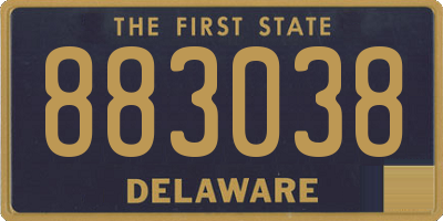DE license plate 883038