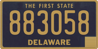 DE license plate 883058