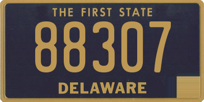 DE license plate 88307