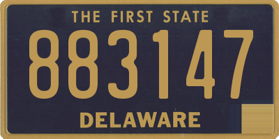 DE license plate 883147