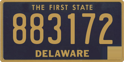 DE license plate 883172