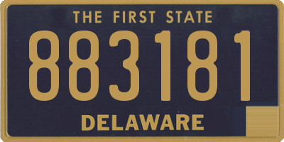 DE license plate 883181