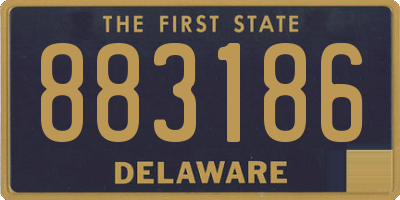 DE license plate 883186