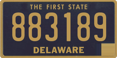 DE license plate 883189