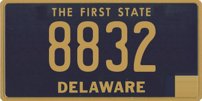 DE license plate 8832