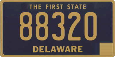 DE license plate 88320