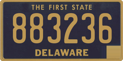 DE license plate 883236