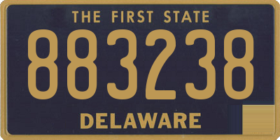 DE license plate 883238