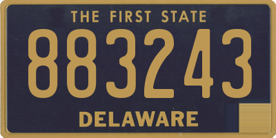 DE license plate 883243