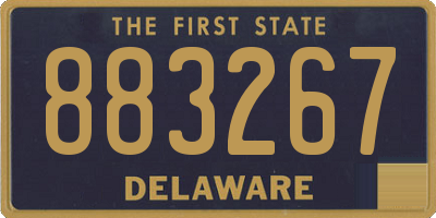 DE license plate 883267
