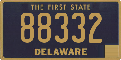 DE license plate 88332