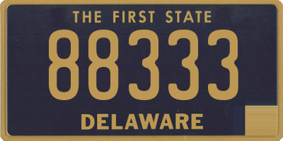 DE license plate 88333