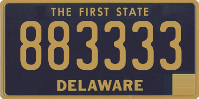 DE license plate 883333
