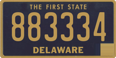 DE license plate 883334