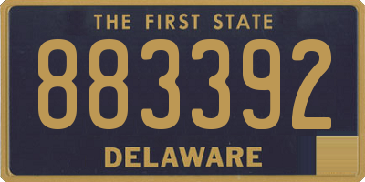 DE license plate 883392