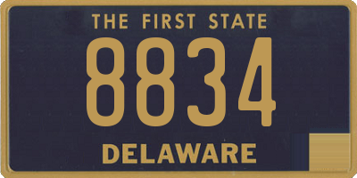 DE license plate 8834