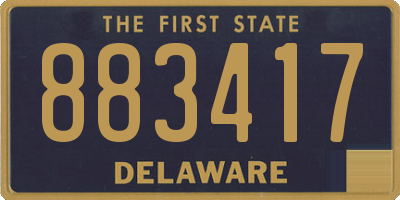 DE license plate 883417