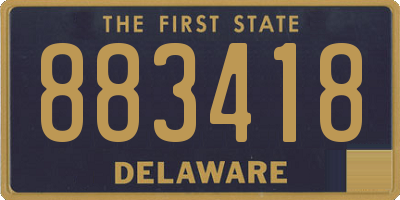 DE license plate 883418