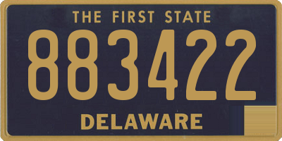DE license plate 883422