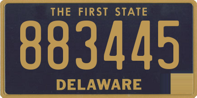 DE license plate 883445