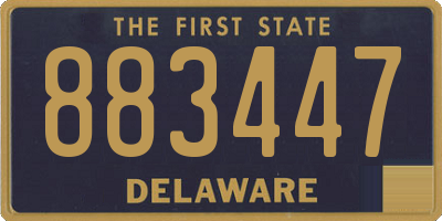 DE license plate 883447