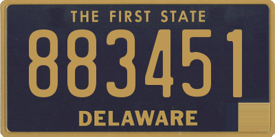 DE license plate 883451
