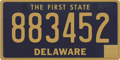 DE license plate 883452