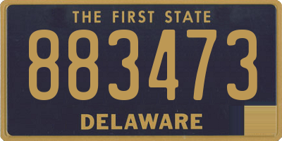 DE license plate 883473