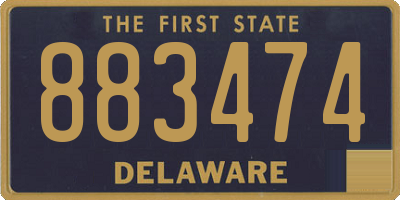 DE license plate 883474