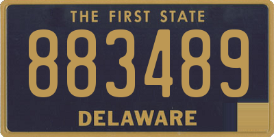 DE license plate 883489