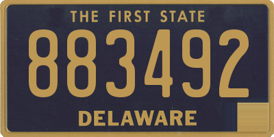 DE license plate 883492