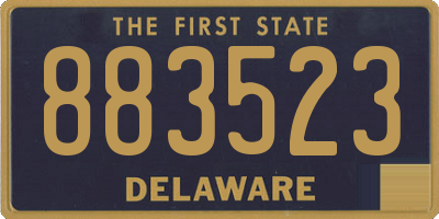 DE license plate 883523