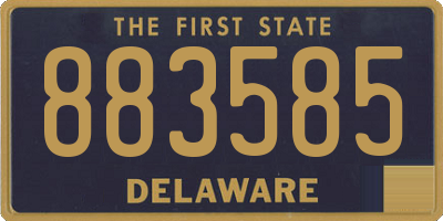 DE license plate 883585