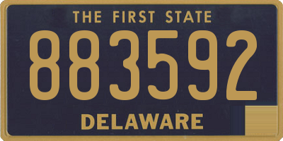 DE license plate 883592