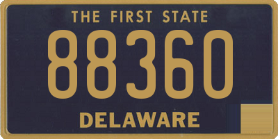 DE license plate 88360
