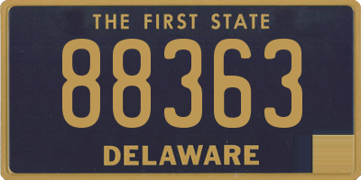DE license plate 88363