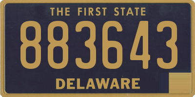 DE license plate 883643