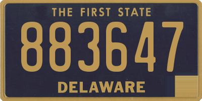 DE license plate 883647