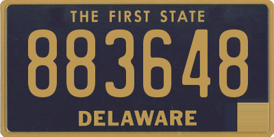 DE license plate 883648