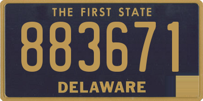 DE license plate 883671