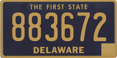 DE license plate 883672