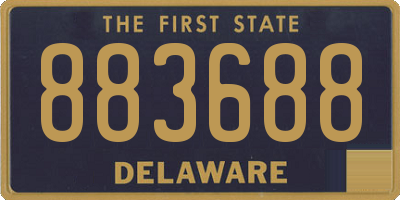 DE license plate 883688