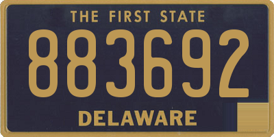 DE license plate 883692