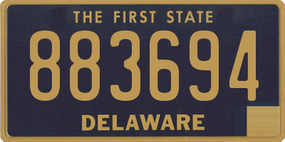 DE license plate 883694