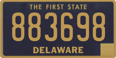 DE license plate 883698