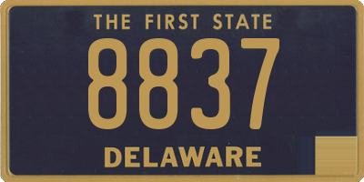 DE license plate 8837