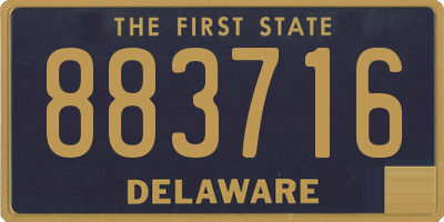 DE license plate 883716