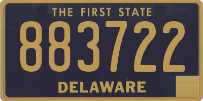 DE license plate 883722