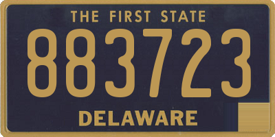 DE license plate 883723