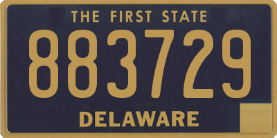 DE license plate 883729